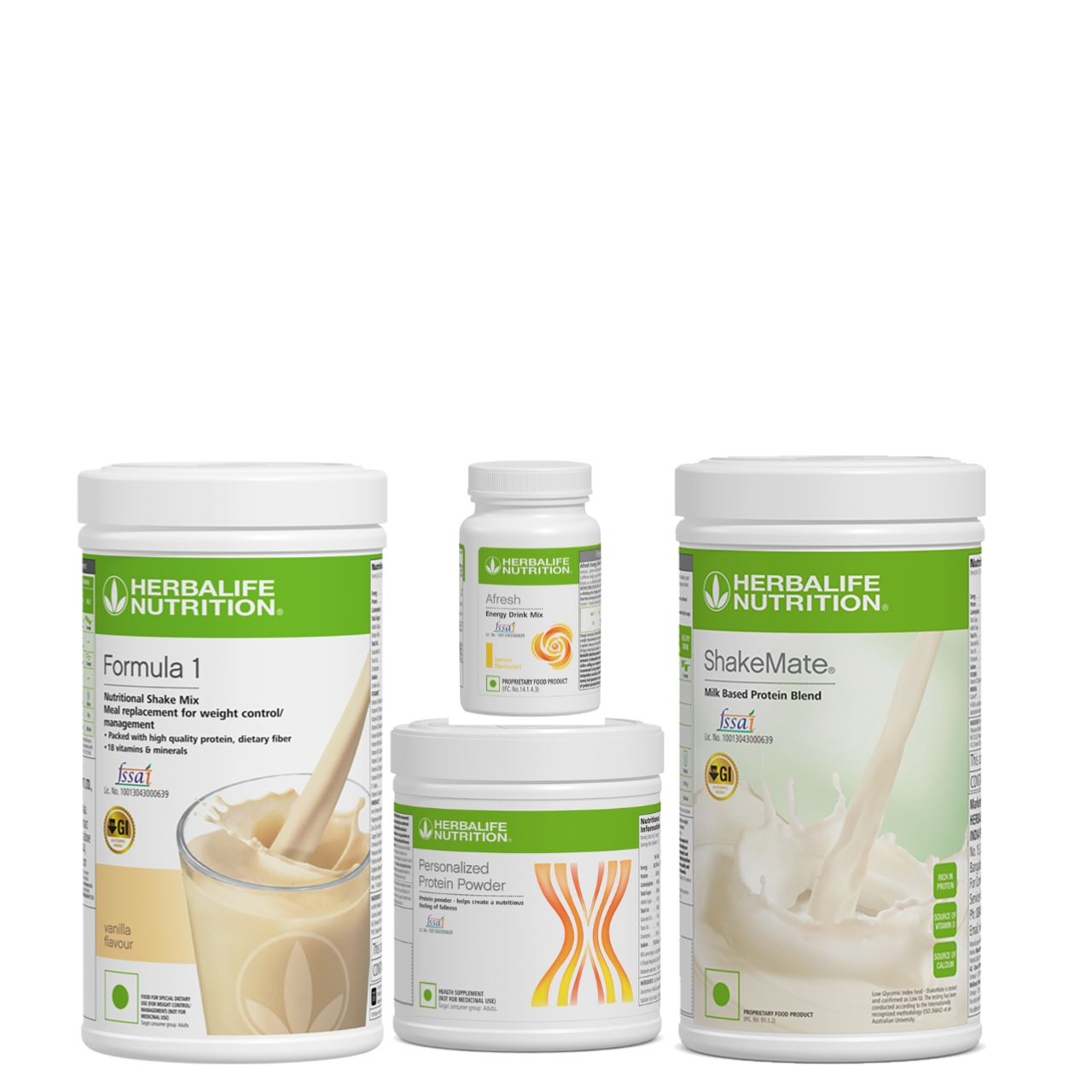 Vanilla Lemon Herbalife Vanilla Shake + Afresh + Protein Powder 200g + Shakemate – Wellness Pack - Image 1